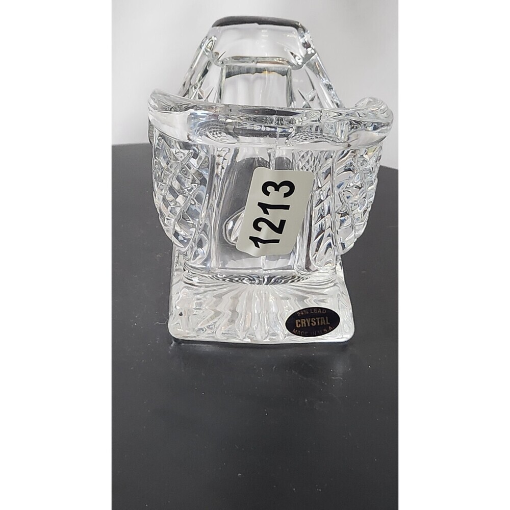 1996 VTG International Silver Co 24% Lead Crystal Christmas Sled Exc. Used Cond! - Picture 6 of 6